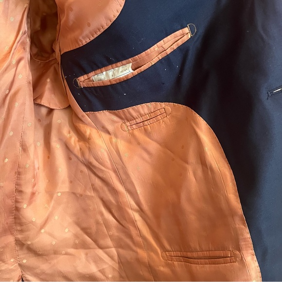 BARONI Prive Super 150s wool suiting blazer jacket bavy blue 40/34R - Picture 13 of 13